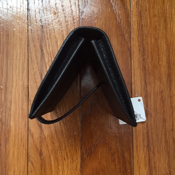 Black leather credit card case NWT - Picture 3 of 4
